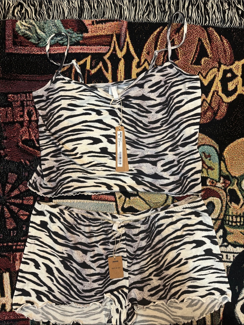 NWT SKIMS Snow Tiger Cami & Shorts Sleep Set - Picture 2 of 3